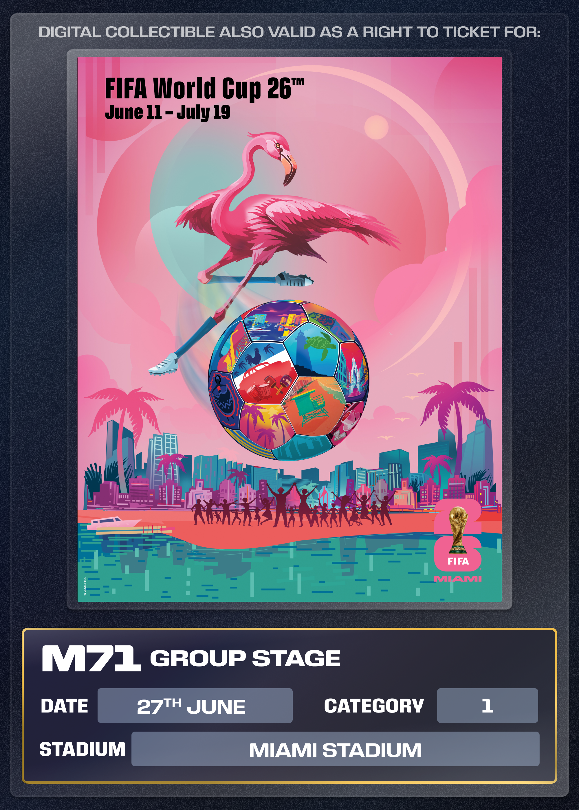 FIFA World Cup 26™: Category 1 Right To Ticket - M71
