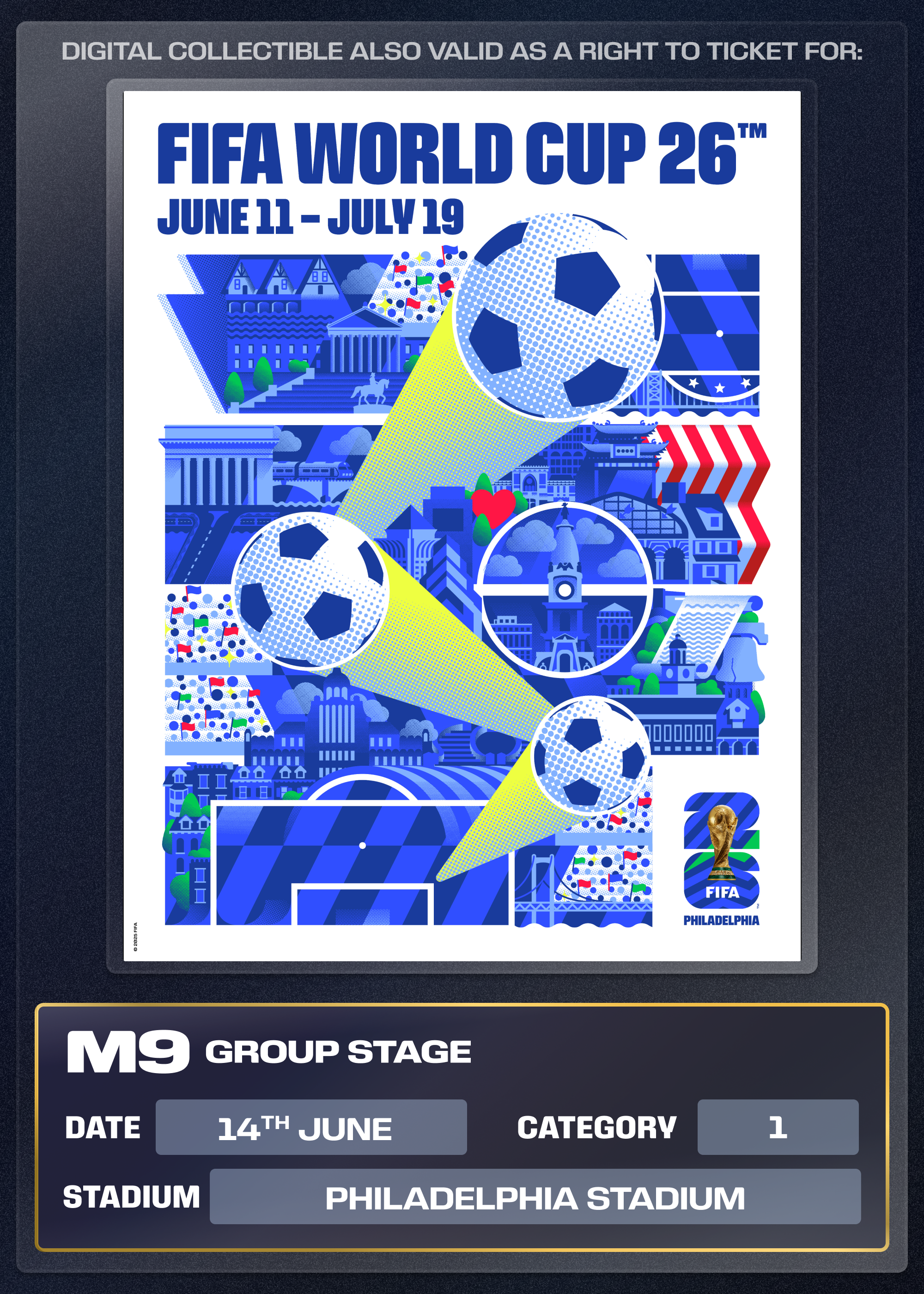 FIFA 100周年記念セット 公式プログラム FIFA World Cup 26™: Category 1 Right To Ticket - M9