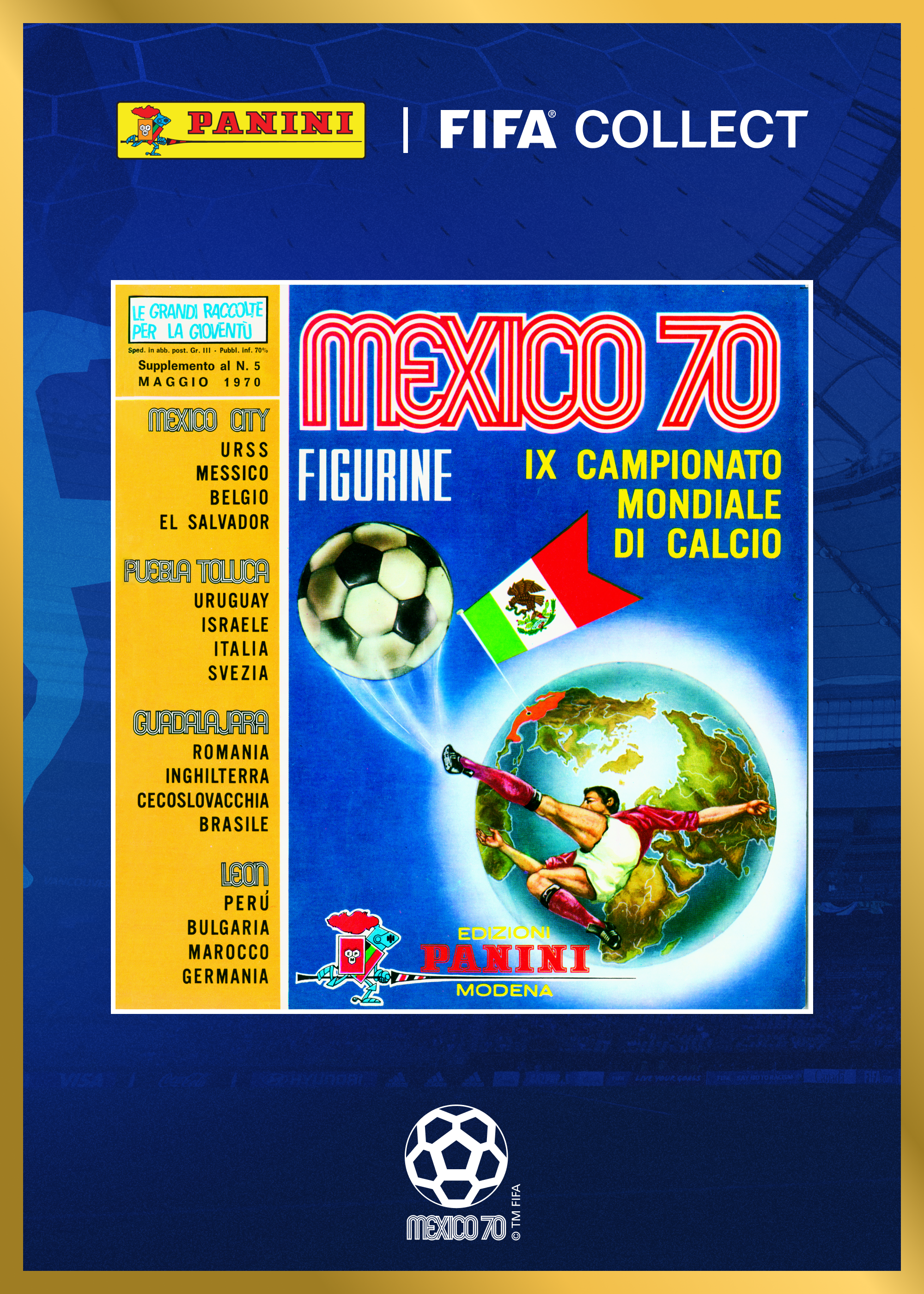 Panini FIFA World Cup 1970 Album (Italian Edition)